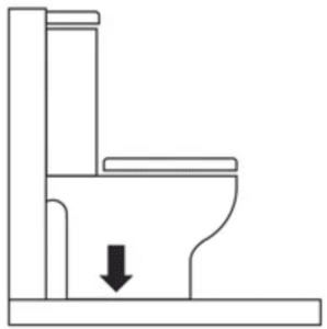 Toilettes à sortie verticale - la sortie d'évacuation est située dans le sol