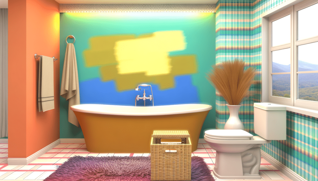 home-staging salle de bain - touche de peinture